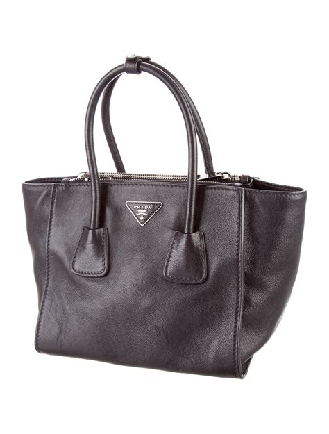 prada glace calf twin pocket tote|Prada Glace Calf Twin Pocket Tote Bag, Cobalt (Cobalto).